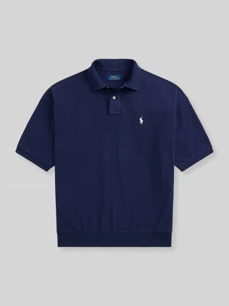 Koszulka polo z czystej bawełny o kroju loose fit Polo Ralph Lauren granatowa