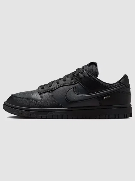 Кожаные кроссовки Nike Dunk черные