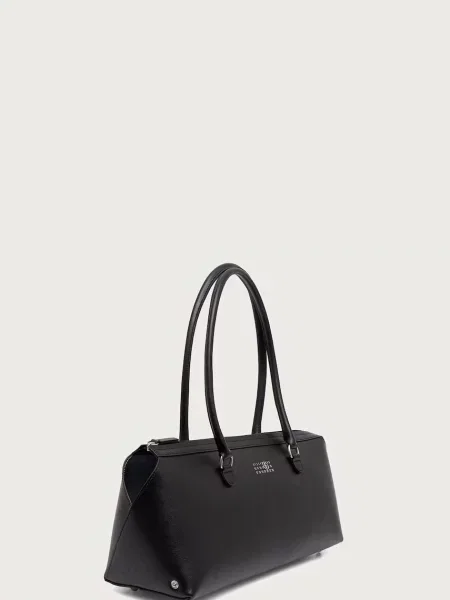 Maison Margiela kabelka typu baguette dámska kožená čierna