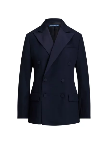 Șosete Polo Ralph Lauren cu broderie în carouri plisate albastru