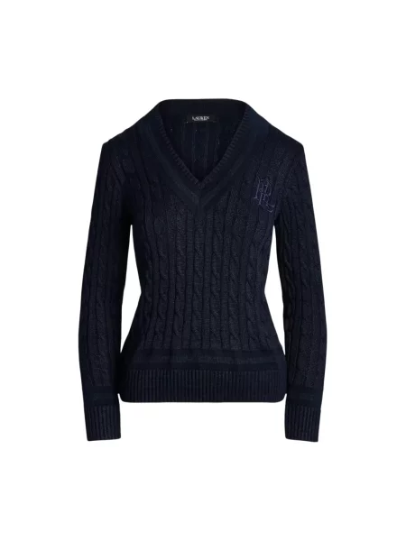 Dzianinowy sweter Lauren Ralph Lauren niebieski