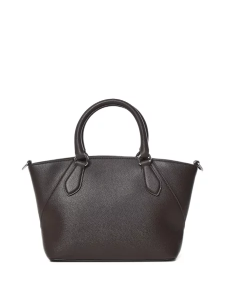 Geantă shopper Armani Exchange cu autograf maro
