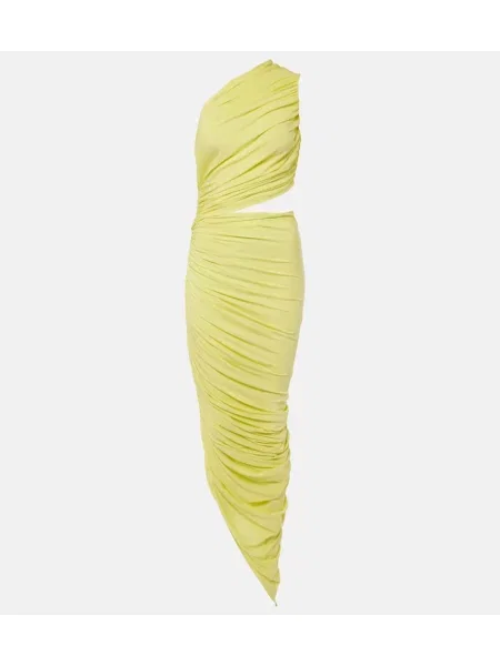 Rochie Alaïa cu un umăr gol galben