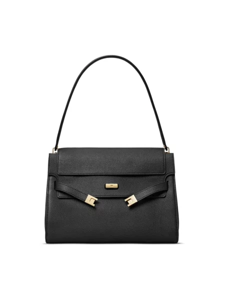 Duża torebka skórzana Tory Burch czarna