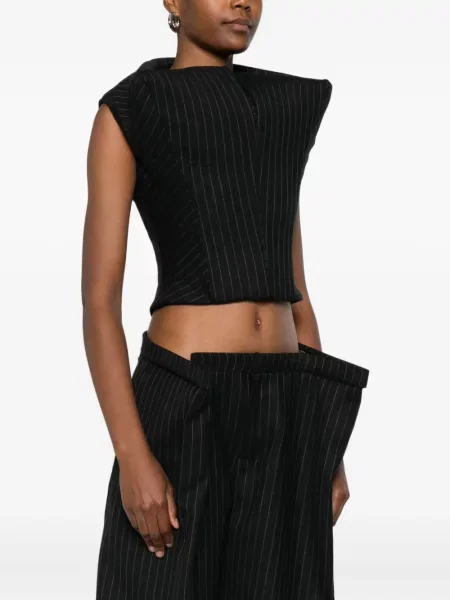 Prugasti top Duran Lantink ošišan crna