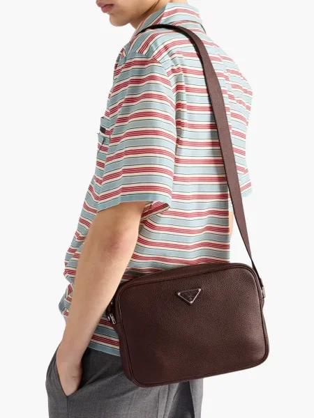 Geantă crossbody Prada din piele maro