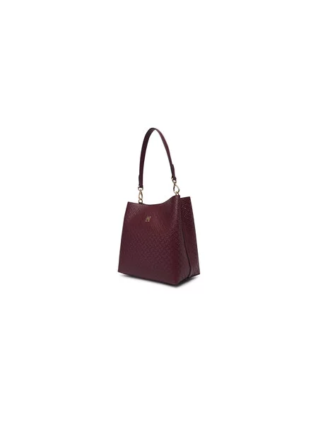 Kabelka Tommy Hilfiger Th Icon Shoulder Bag Mono Bordó červená