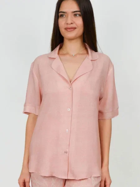 Однотонна піжама Leinle рожева