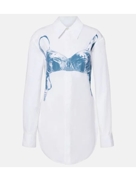 Cămașă Jean Paul Gaultier cu imagine alb