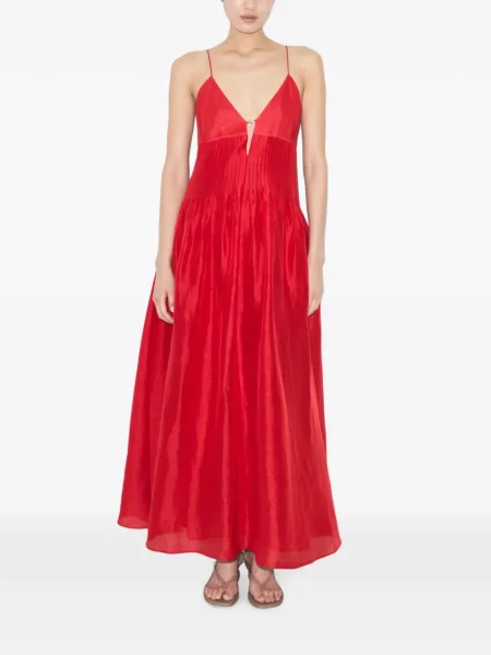 Rochie maxi Tory Burch cu autograf roșu