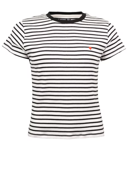 Antargo Póló Women´s Stripes & Heart T-Shirt' fekete