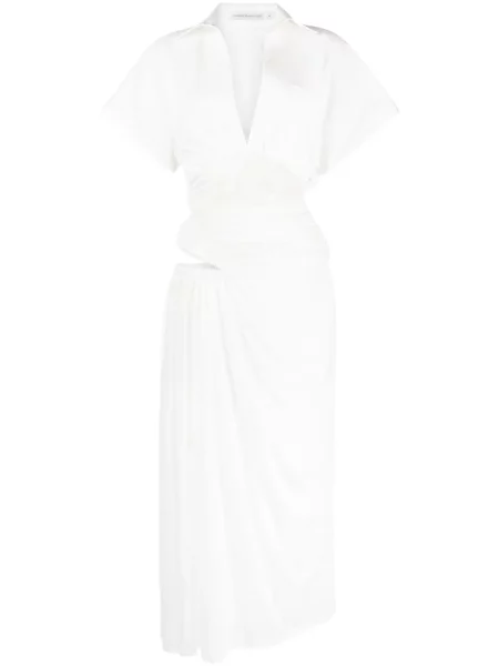 Rochie tip cămașă Christopher Esber alb