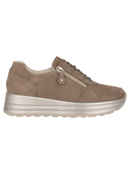 Sneakersy Waldläufer skórzane brązowe