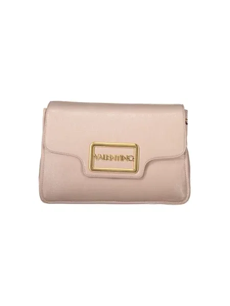 Lniana torebka Valentino By Mario Valentino różowa