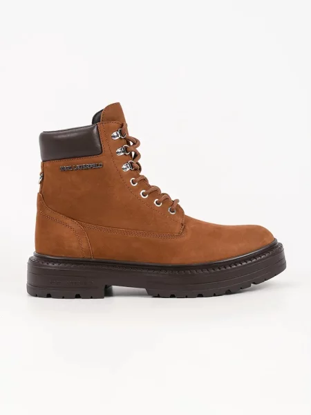 Karl Lagerfeld ghete de drumeție pentru bărbați din nubuck Miles maro