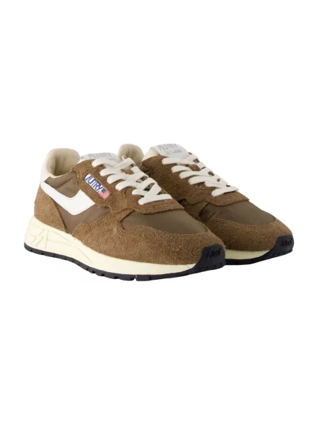 Sneakersy Autry brązowe