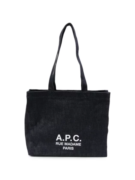 Geantă shopper A.p.c. cu imagine albastru