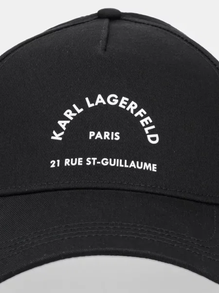 Кепка Karl Lagerfeld с аппликацией черная