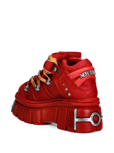 Botine New Rock cu platformă roșu