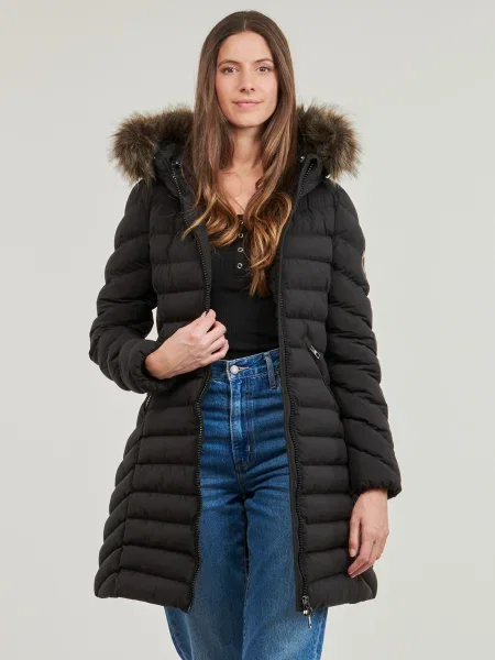 Geacă Superdry cu glugă negru