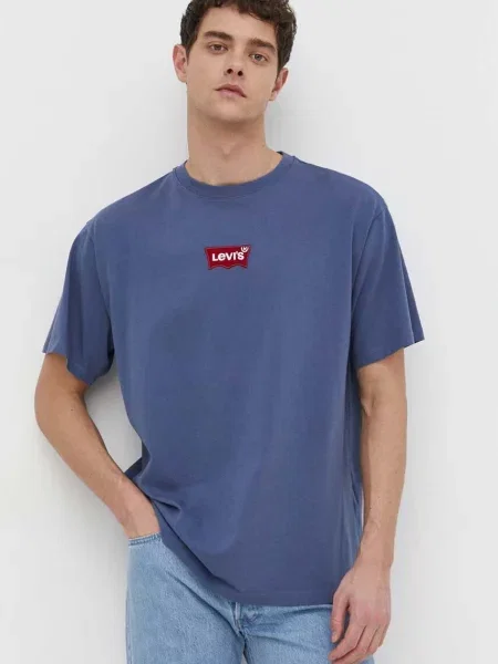Тениска Levi's с апликация синьо