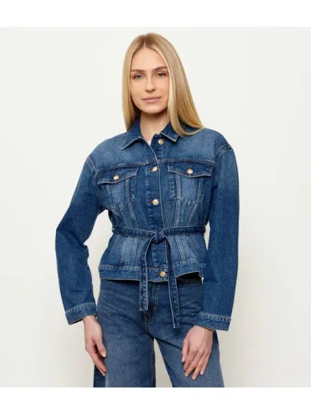 HUGO geacă jeans Gizzie albastru