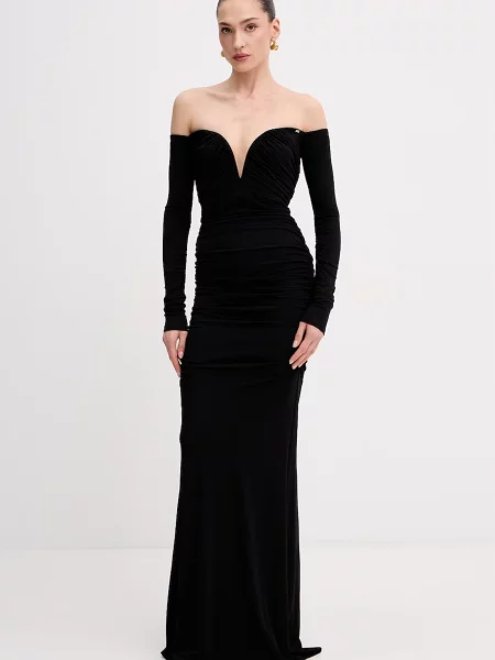 Elisabetta Franchi sukienka drapowana z czarna