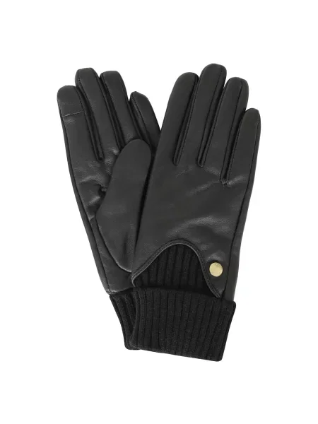 Rękawiczki Barbour skórzane czarne