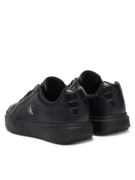 Calvin Klein Sportcipők Chunky Cups Laceup Lth Bt Croc fekete