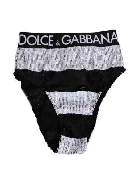 Haftowane majtki Dolce And Gabbana niebieskie