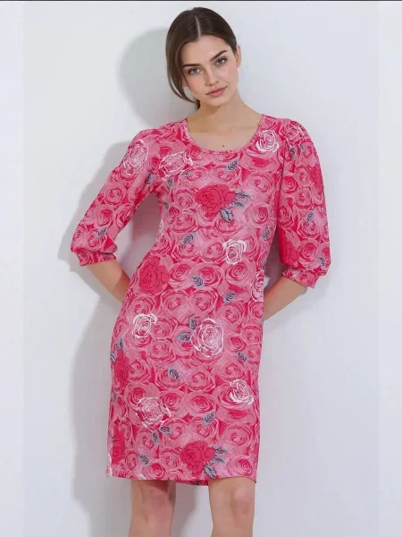 Bigdart Šaty šedá / pink / tmavě růžová bílá