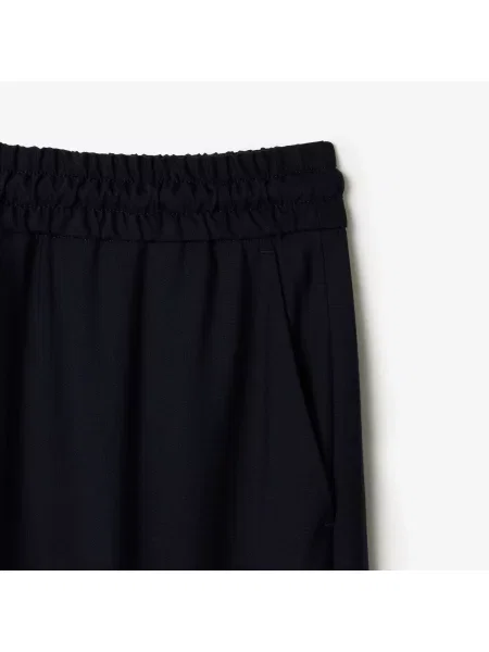Lacoste Spodnie Wełniane Draped granatowe