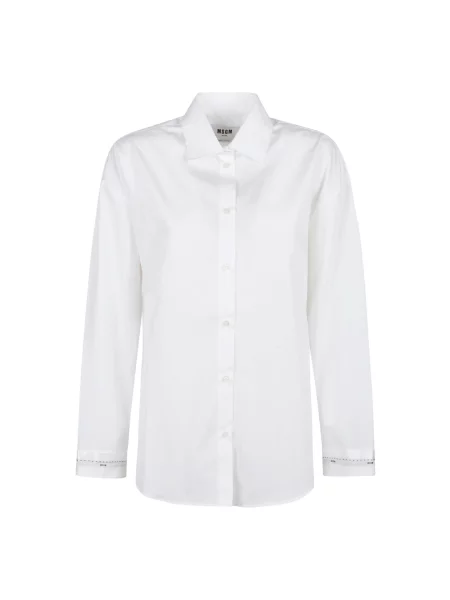 Koszula Msgm z długim rękawem biała