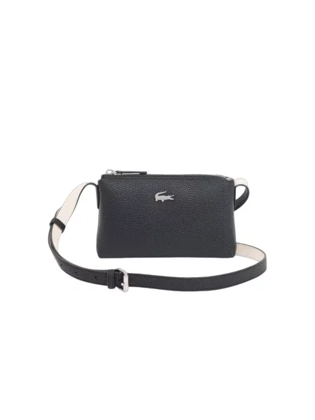 Crossbody torbica Lacoste črna