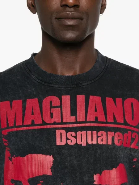 Hanorac Dsquared2 cu imagine negru