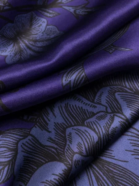 Fular Elizabetta cu model floral cu imagine albastru