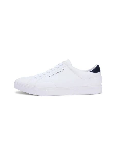 Sneakerși Tommy Hilfiger din dantelă lungi alb