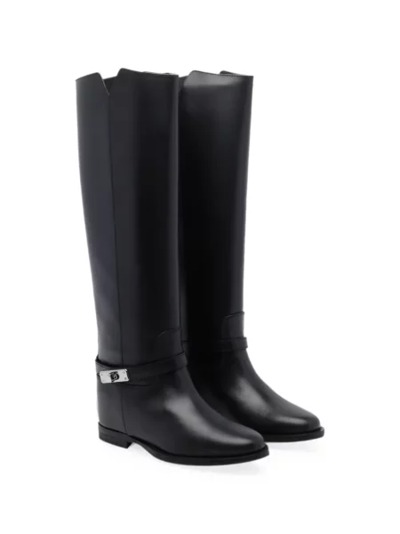 Botine Via Roma 15 din piele negru