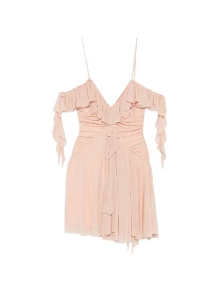 Rochie mini Aniye By cu volane roz