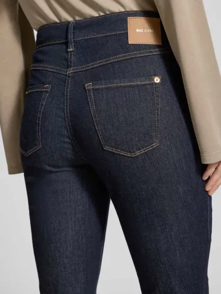 Jeans o kroju slim fit z mieszanki bawełny model DREAM SUMMER' Mac granatowe