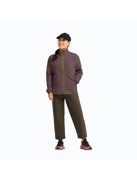 Bluza polarowa Jack Wolfskin Lite Curl Full Zip fioletowa