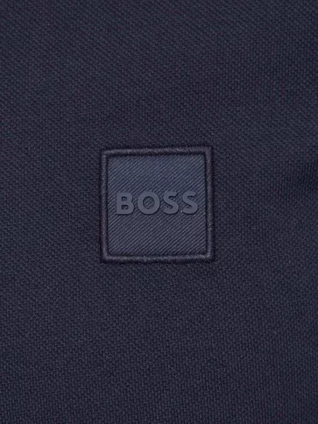 Поло BOSS Orange однотонне синій