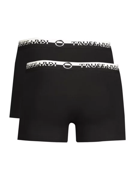 Majtki Trussardi z logo czarne