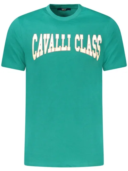 Tricou Cavalli Class cu mâneci scurte verde