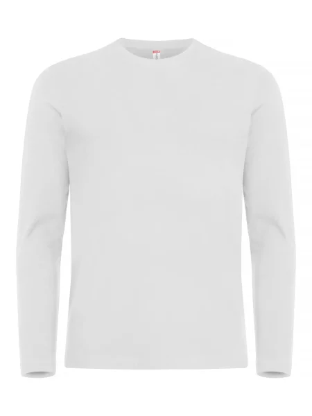 Clique Premium Fashion-T L/S – Premium koszulka z długim rękawem biała