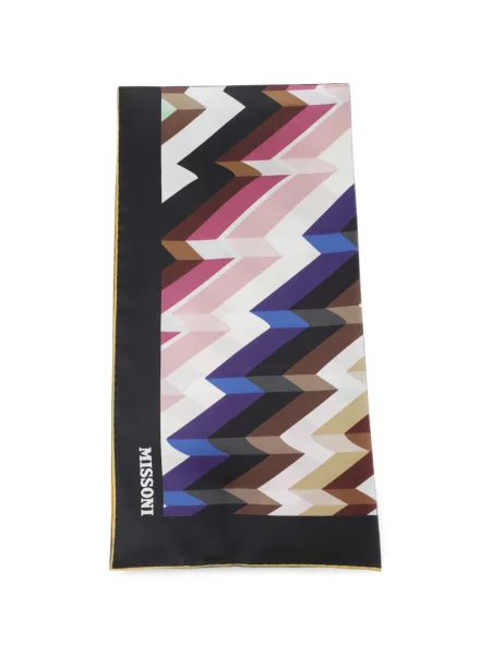 Fular Missoni cu imagine negru