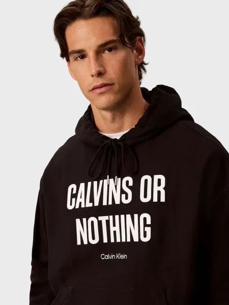 Махрове худі Calvin Klein чорне