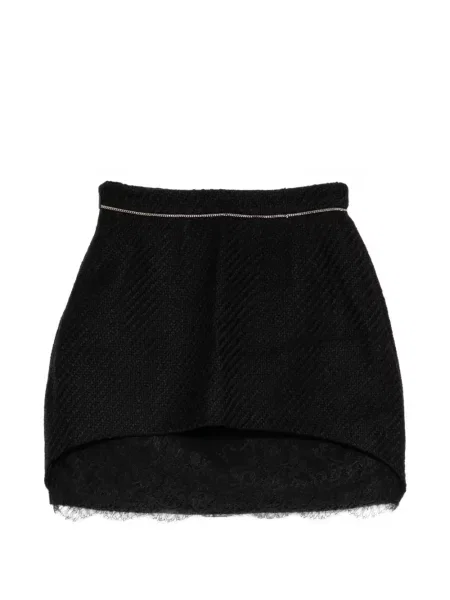 Fustă Roberto Cavalli din tweed negru