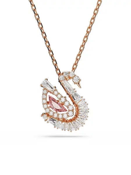 Palton Swarovski transparente roz