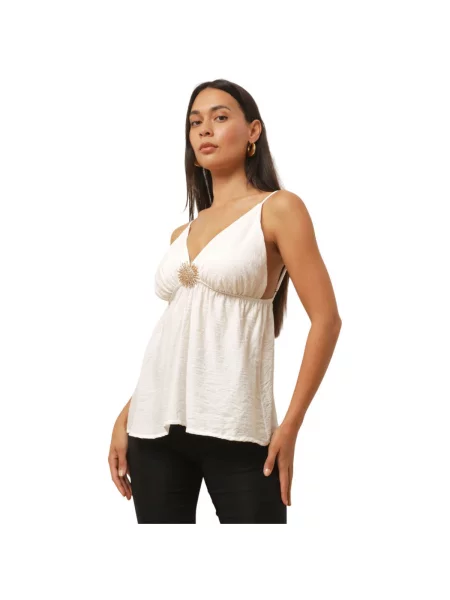 Top La Modeuse alb